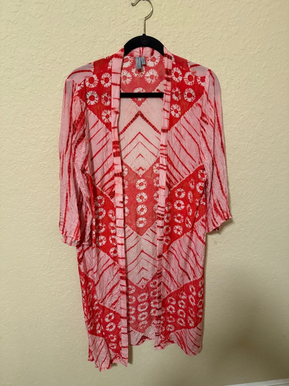 Anthropologie Bl*nk London Women’s Red Patterned Kimono Jacket one size